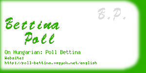 bettina poll business card